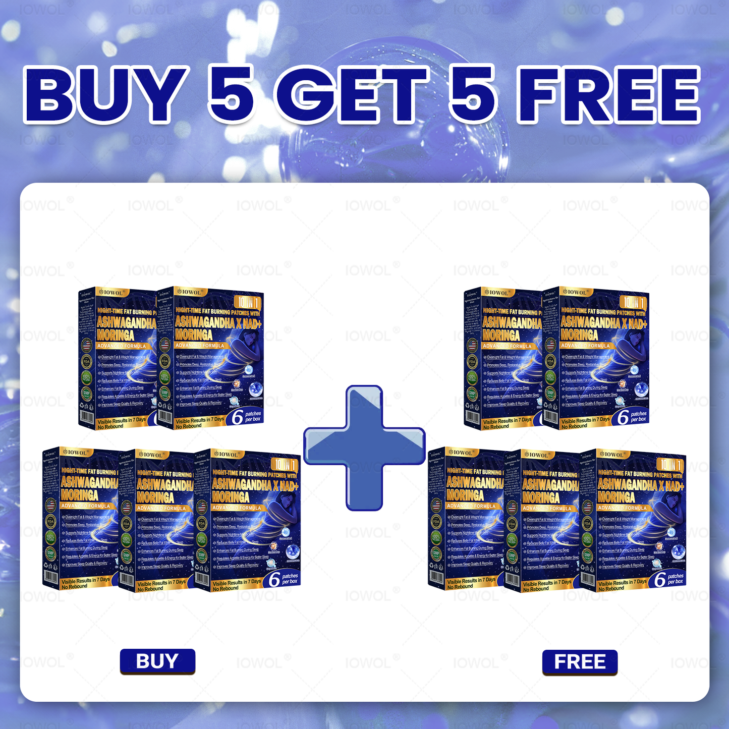 IOWOLยฎ NIGHT-TIME FAT BURNING PATCHES! ZERO PILLS & ZERO WASTE & ZERO STRUGGLE & 100% RESULTS.
