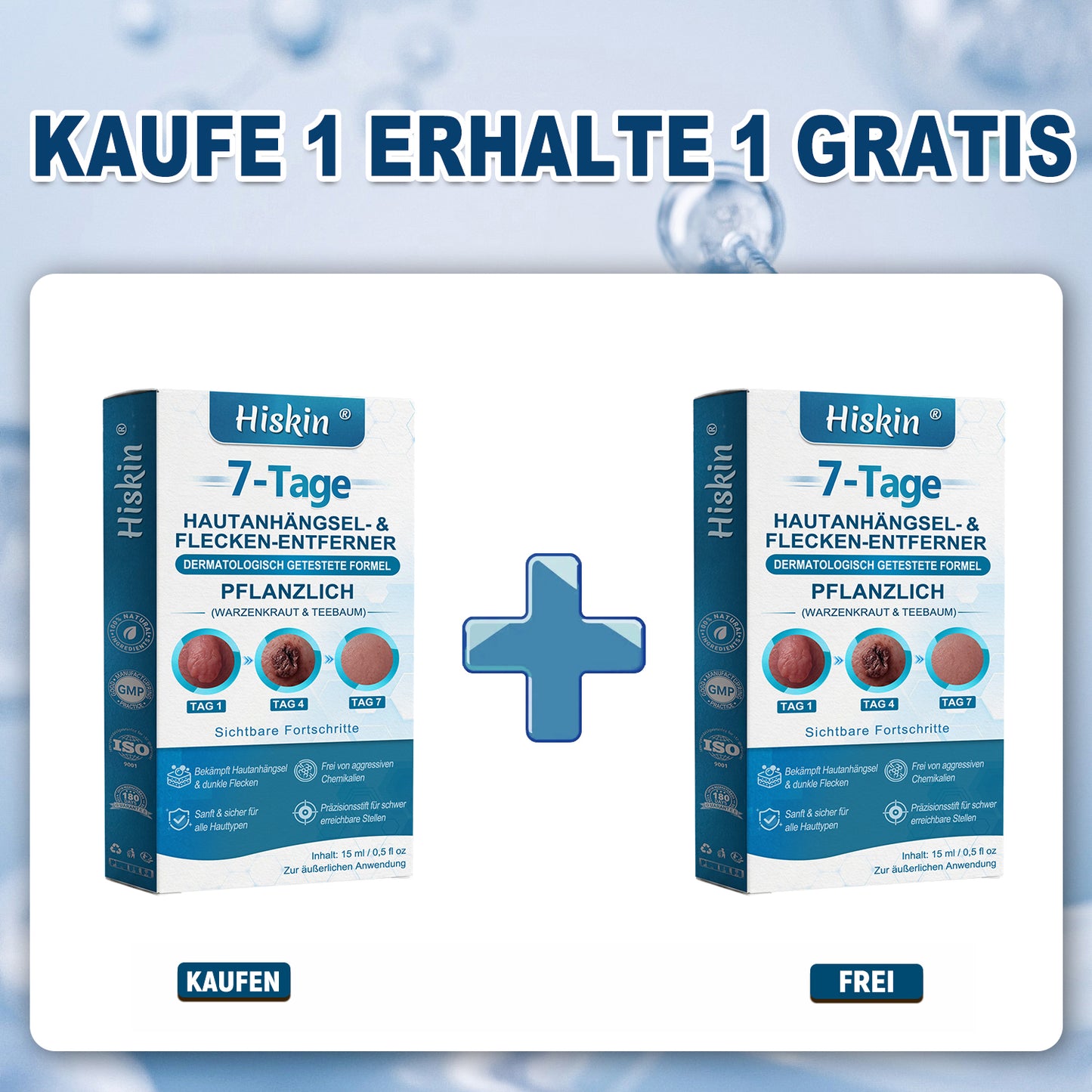 HISKIN®🇩🇪7-Tage-Hautmakel- & Hautanhängsel-Entferner💧Schmerzfreier Rollerball-Stift zur schonenden Entfernung von Hautanhängseln und Hautflecken – narbenfrei