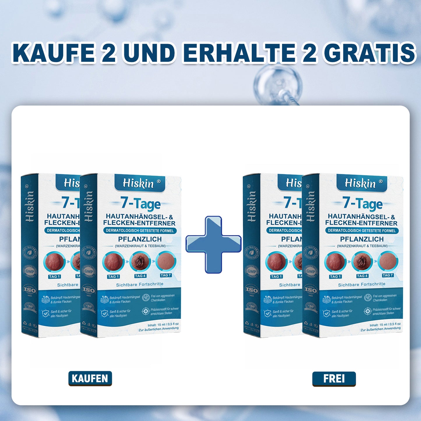 HISKIN®🇩🇪7-Tage-Hautmakel- & Hautanhängsel-Entferner💧Schmerzfreier Rollerball-Stift zur schonenden Entfernung von Hautanhängseln und Hautflecken – narbenfrei